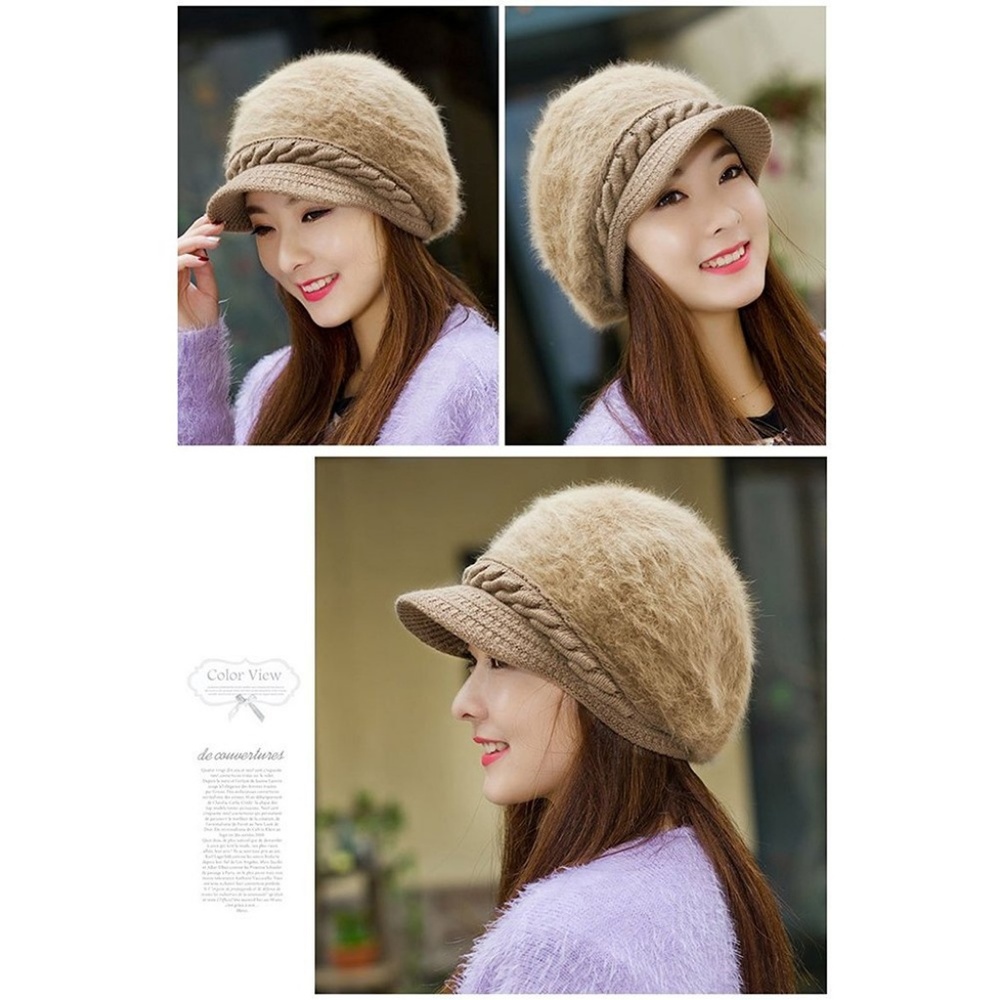 Women Wool Slouchy Beret Hat - Picture 6 of 7